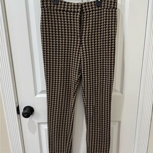 Akris Punto Black and Tan Houndstooth Trousers